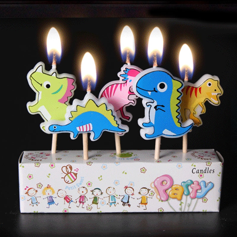 5  Ʈ Ϳ äο   ũ /  Toppers Creative    ũ  ǰ/5 pcs/set Cute colorful Dinosaur Kids Birthday Cake/Cupcake Toppers Creati